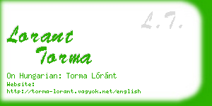 lorant torma business card