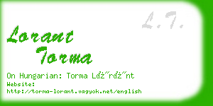lorant torma business card